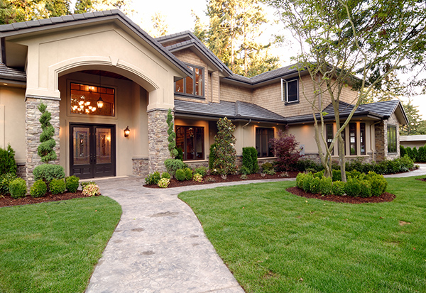 American House Exterior of an American Luxury Wooden House